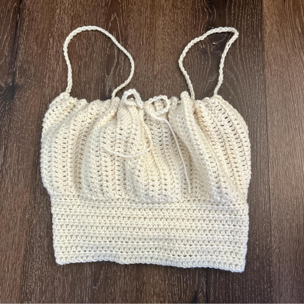 White Crochet Crop Top